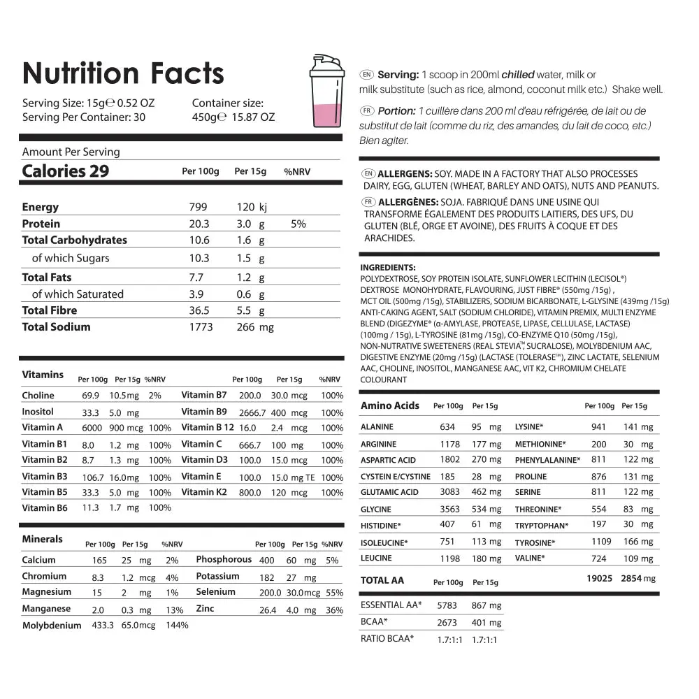 Quick Grow Advanced Amino Shake 450g - Strawberry