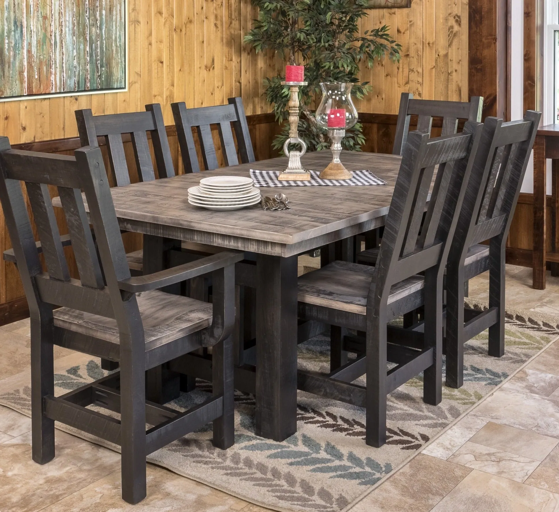 Quick-Ship / Amish Rough-Cut Maple Dining Side Chair (Ships in 3-4 Weeks)