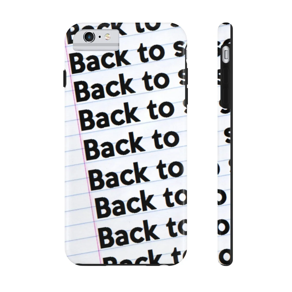 "BACK TO SCHOOL"  Notebook Case Mate Tough Phone Cases (iPhones and Samsung Galaxy)