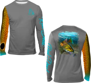 Redfish Long Sleeve Youth Charcoal Performance Dri-Fit (Y01)