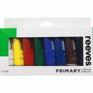 Reeves Acrylic Set 8 x 22ml - Primary Colours