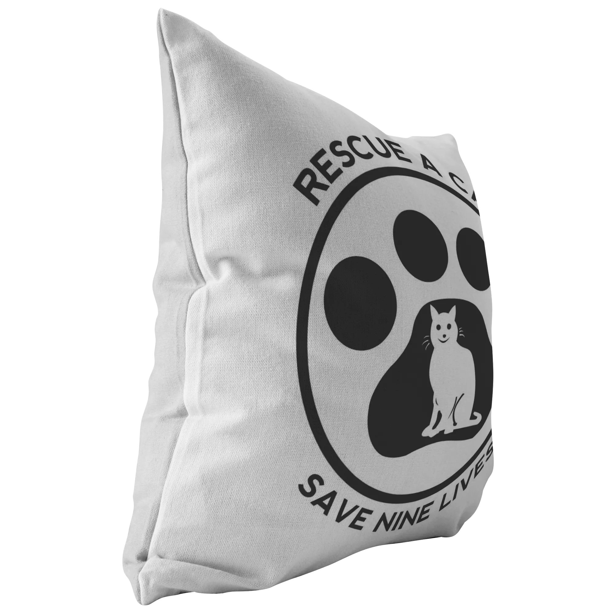 Rescue A Cat, Save Nine Lives - Pillow