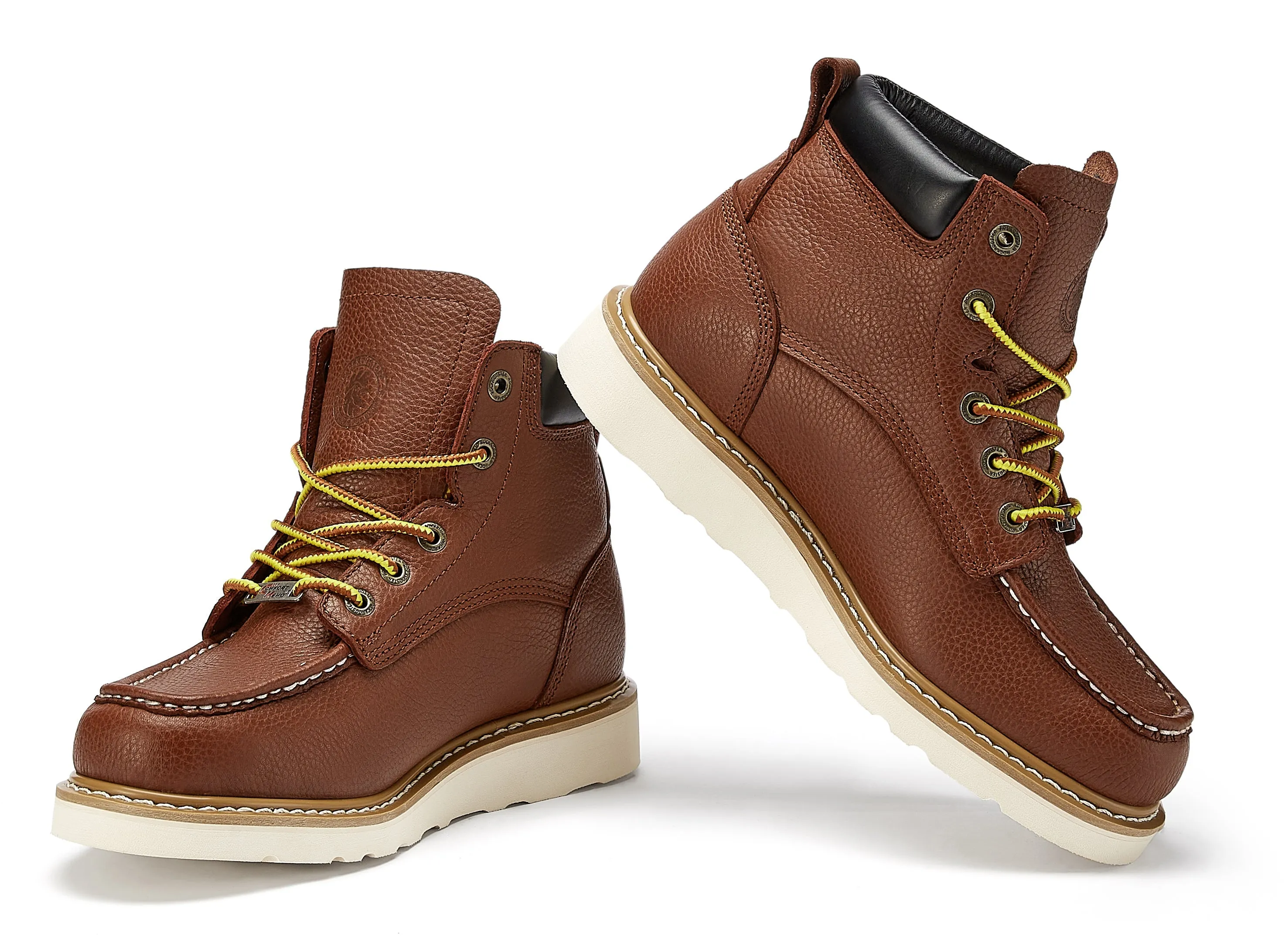 ROCKROOSTER Walker 6 inch Wedge Work Boots, Soft toe, Oil Resistant ASTM 2892 with Vibram® Outsole VAP360