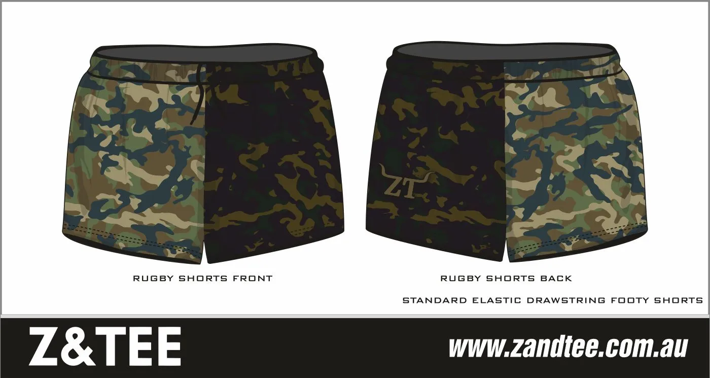 Rugby Shorts | Camo Commando Khaki Green ★Pre-Order★