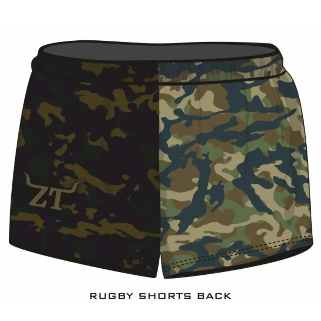 Rugby Shorts | Camo Commando Khaki Green ★Pre-Order★