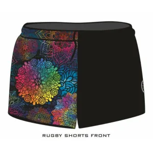 Rugby Shorts | Kaleidoscope Mandala Black ★Pre-Order★