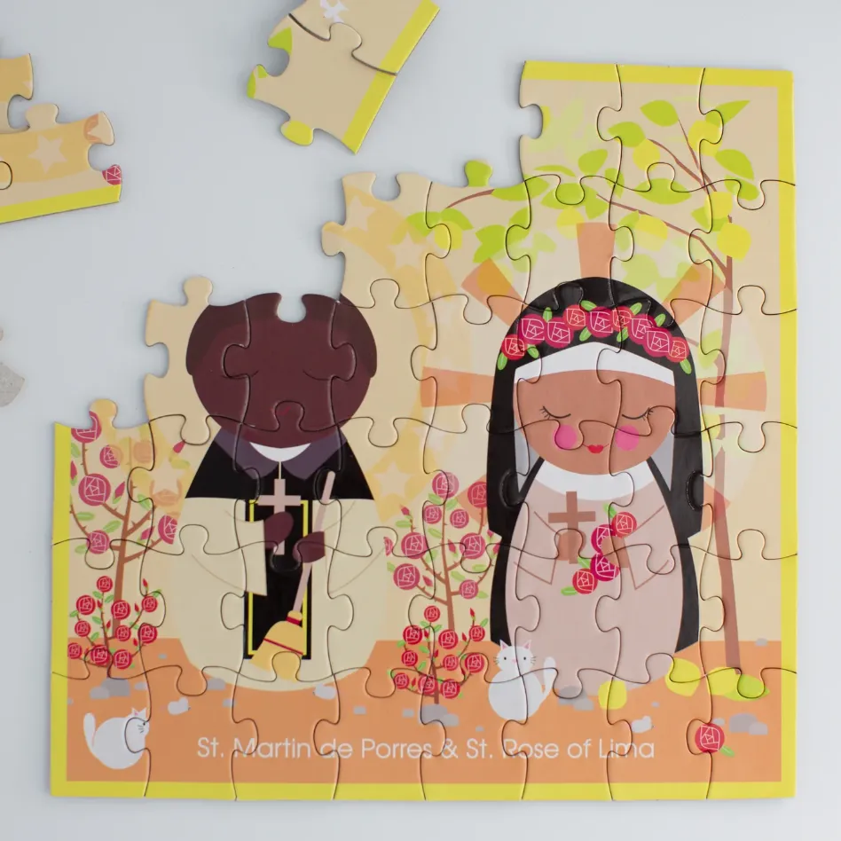 Saint Martin de Porres and Saint Rose of Lima Mini Puzzle