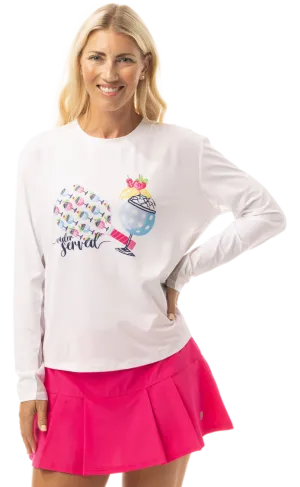 SanSoleil 900479 SunGlow Relaxed Drop Tail Tee UNDERSERVED