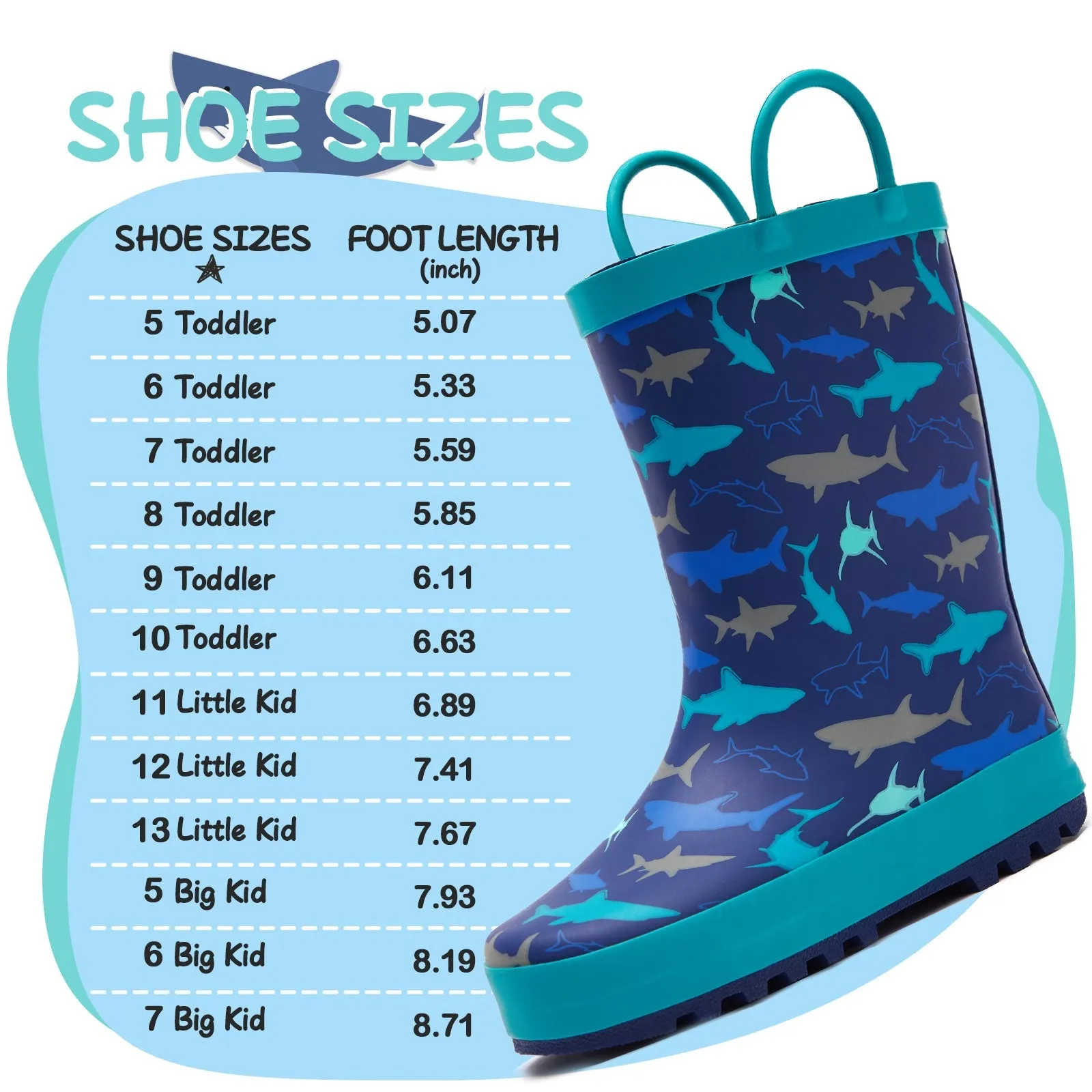 Sea World Waterproof Rubber Rain Boots
