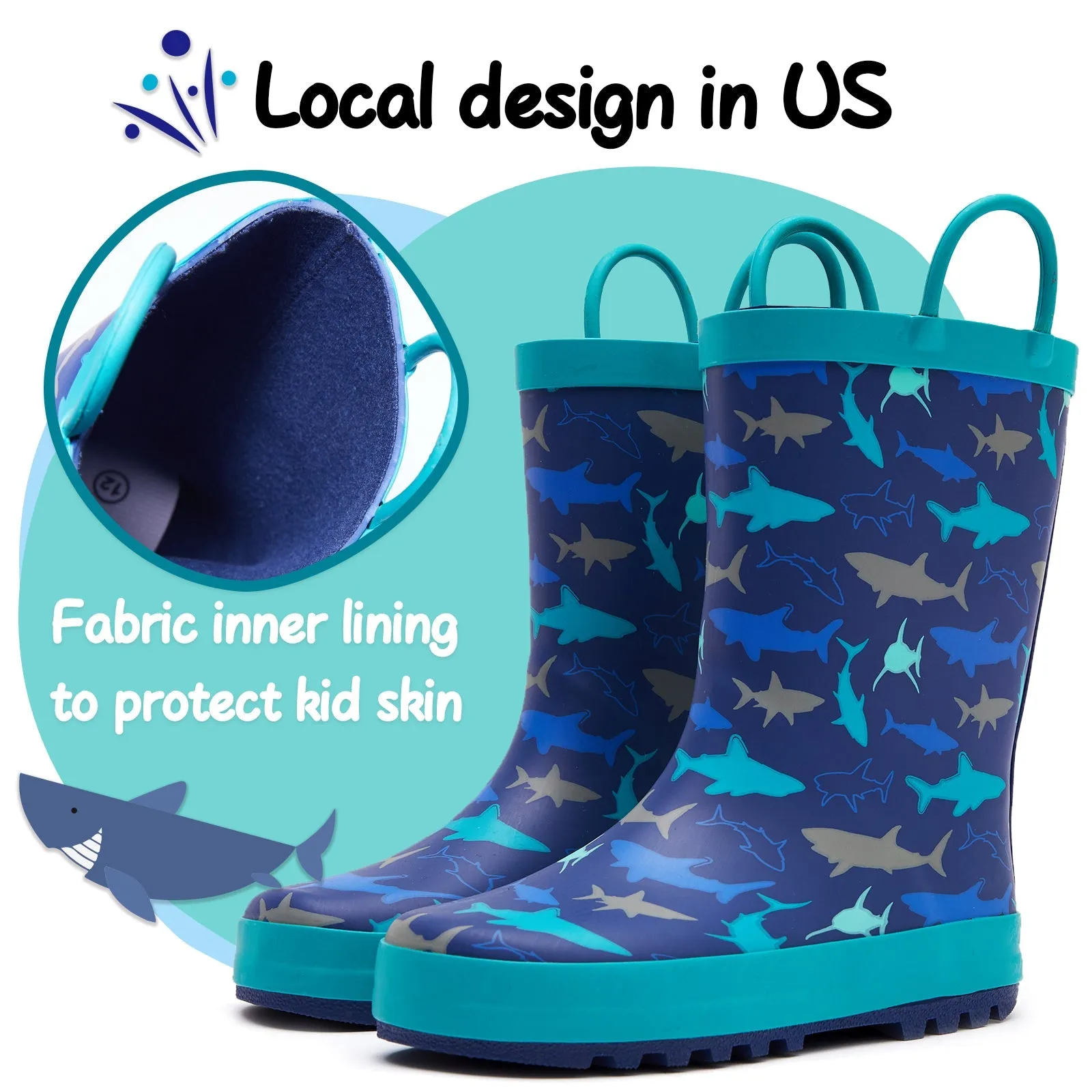 Sea World Waterproof Rubber Rain Boots