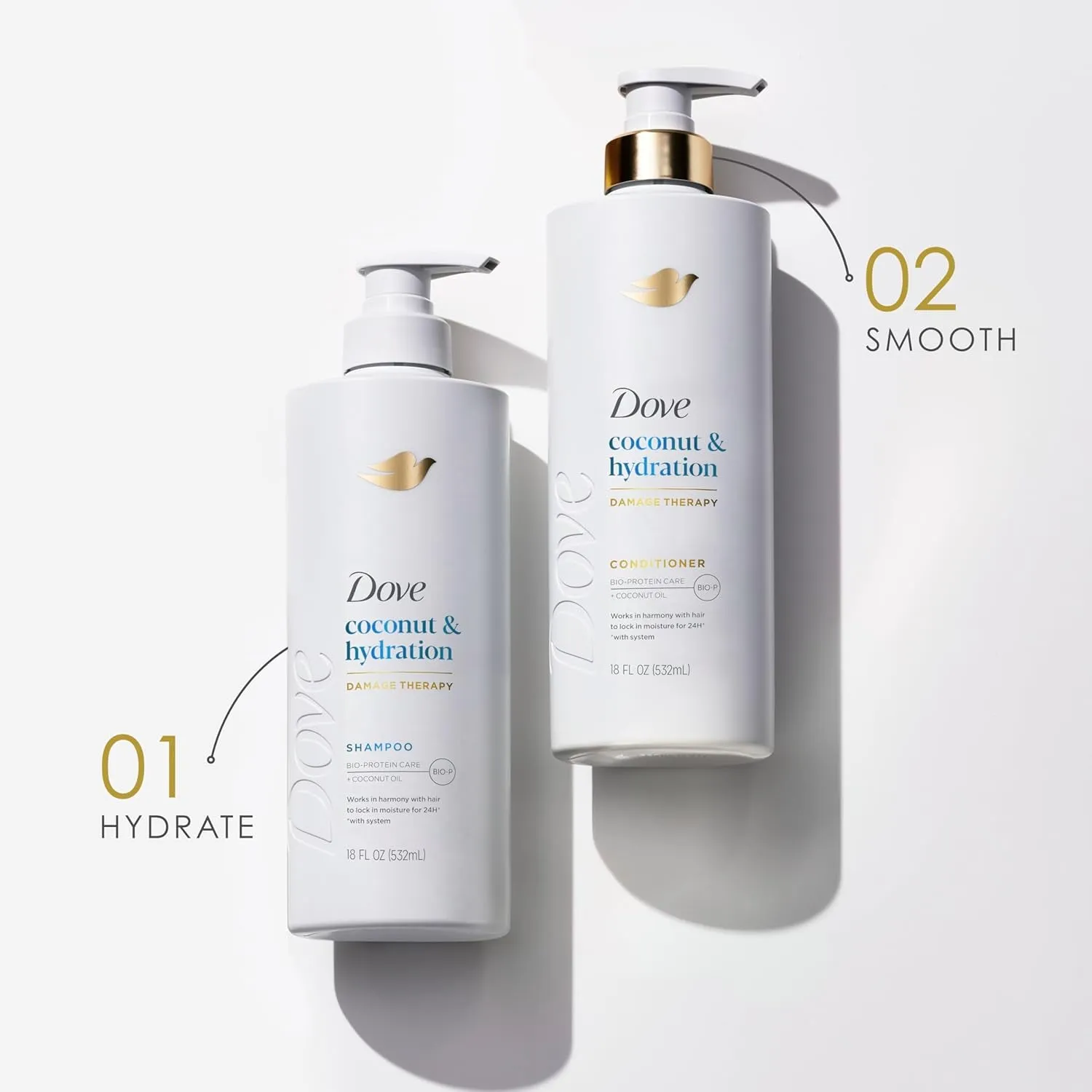 Shampoo Coconut & Hydration for Dry Hair with Bio-Protein Care Technology and Coconut Oil 28 Fl Oz