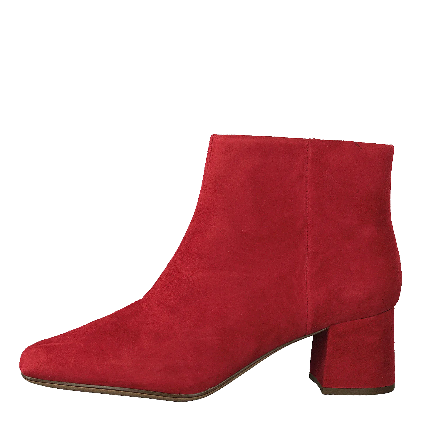 Sheer Flora Red Suede