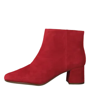 Sheer Flora Red Suede