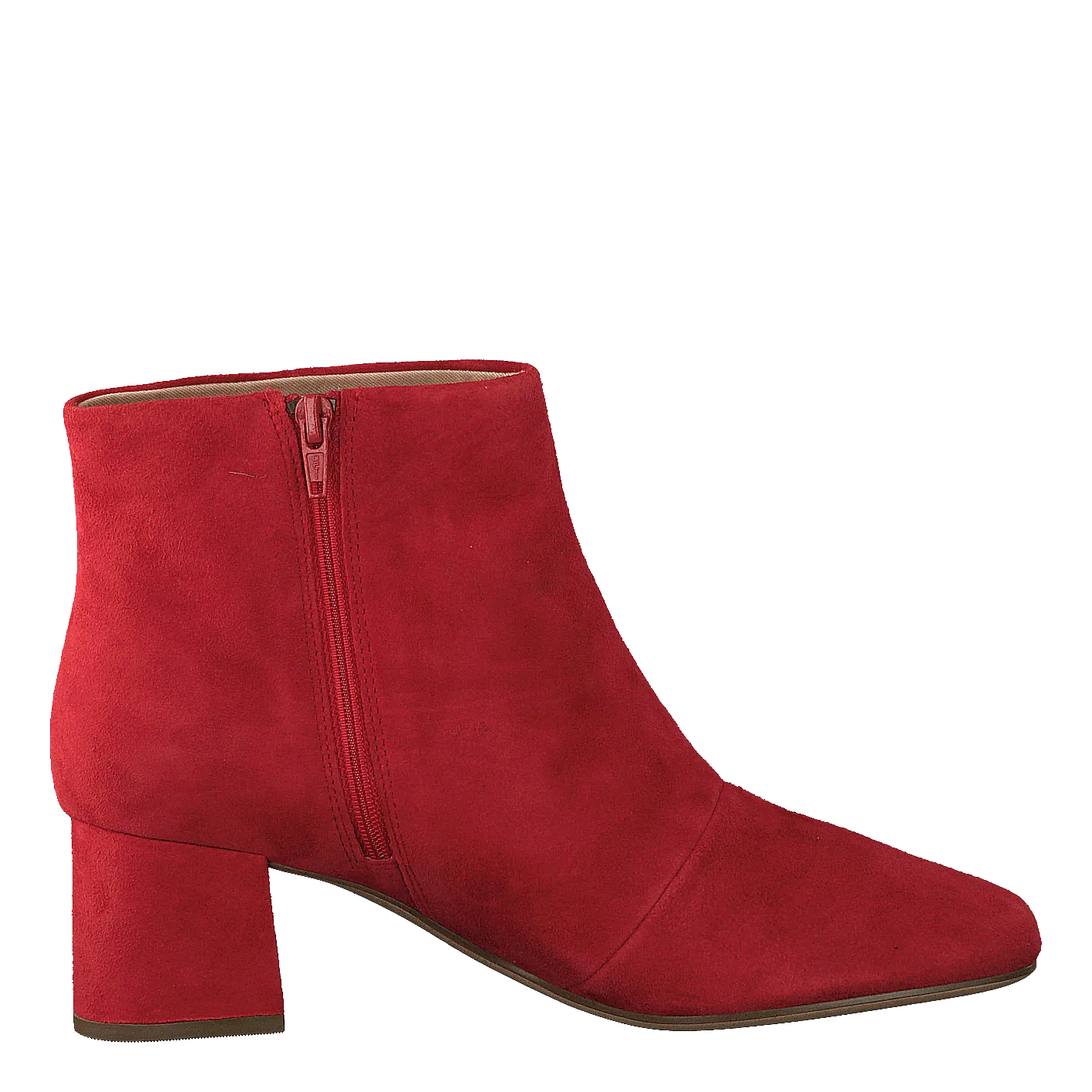 Sheer Flora Red Suede