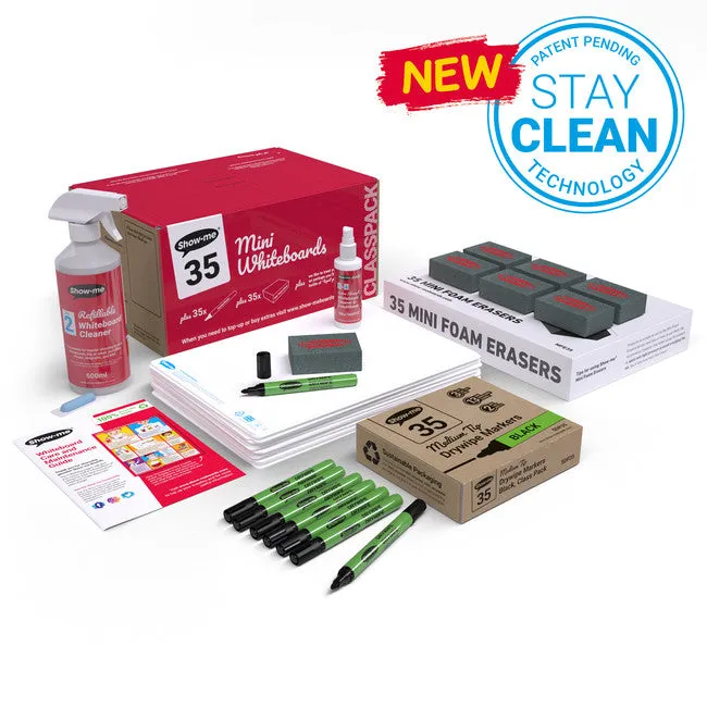 Show-Me Board (Plain) - Class Pack pk 35