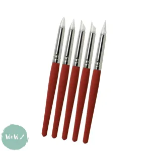 Silicone Rubber Colour shaper- Pro Arte - Set of 5 Assorted tips, 7.5mm