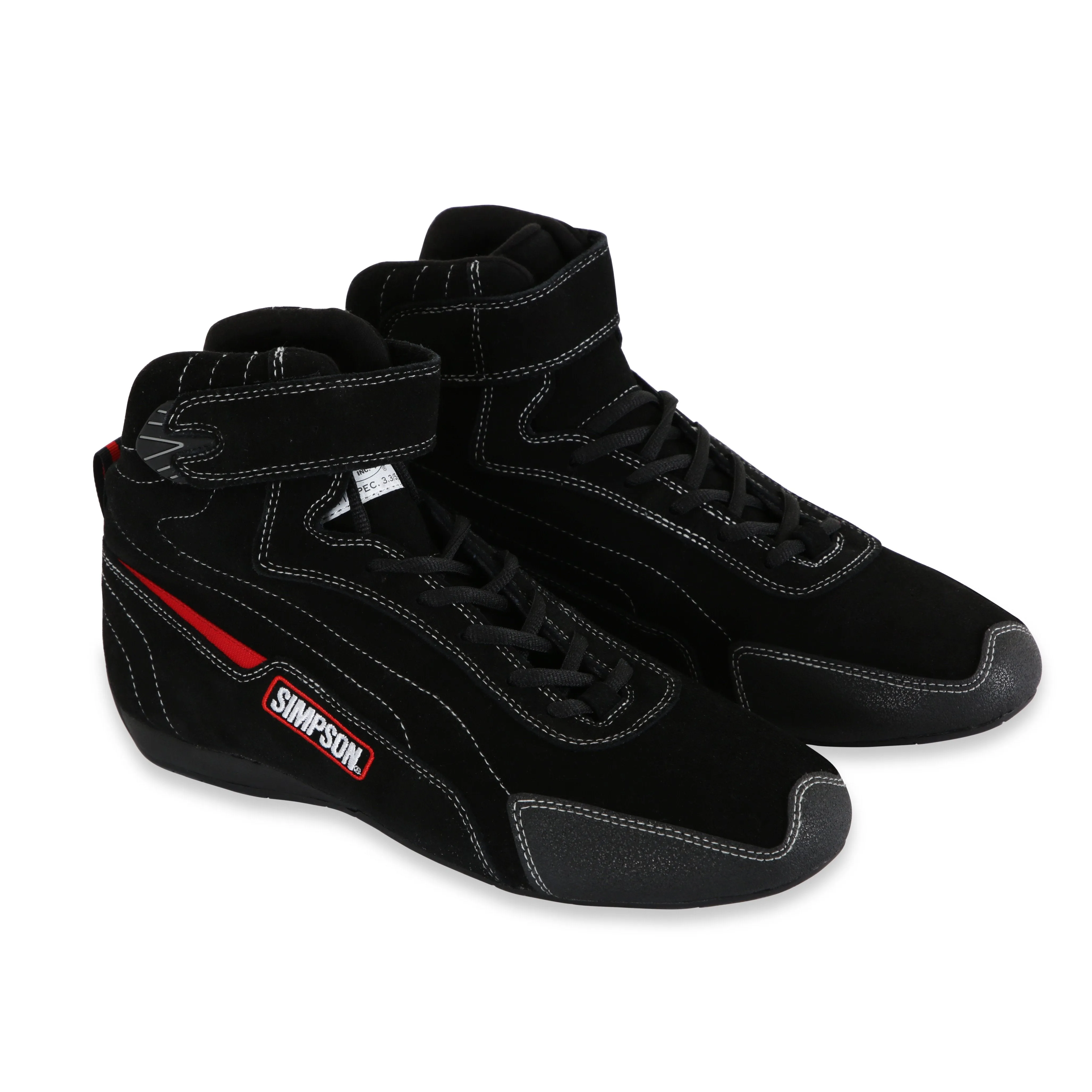 Simpson Racing Turbine High Top Shoe Black 1414 - Black