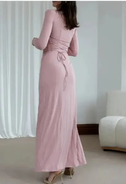 Slim-fitting Split Long Dress