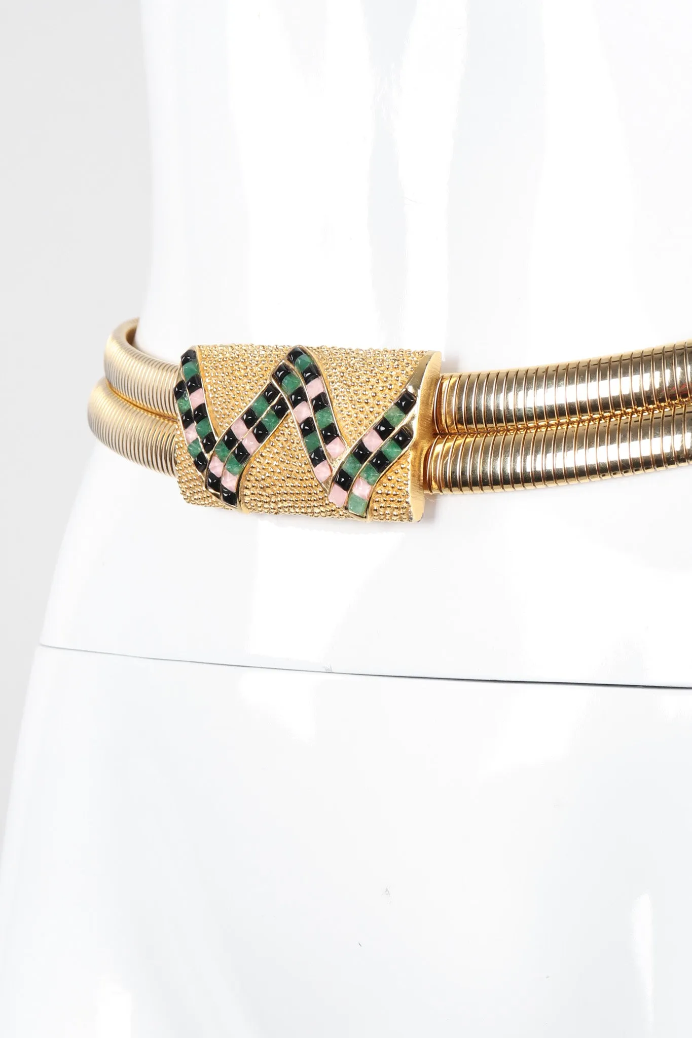Snake Mosaic Buckle Belt