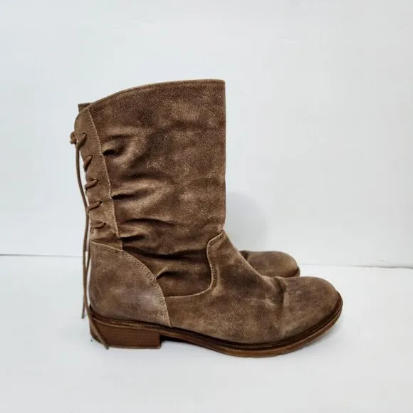 Sofft Sharnell Low Slouch Lace Up Boots in Brown Women's Size 8.5