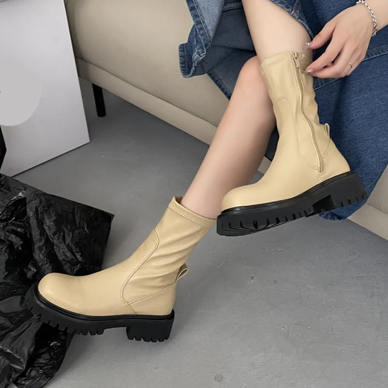 Soft Leather Ankle Boots