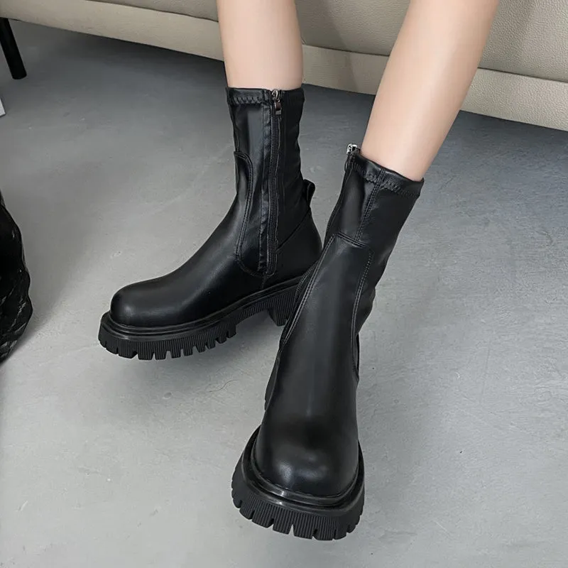 Soft Leather Ankle Boots