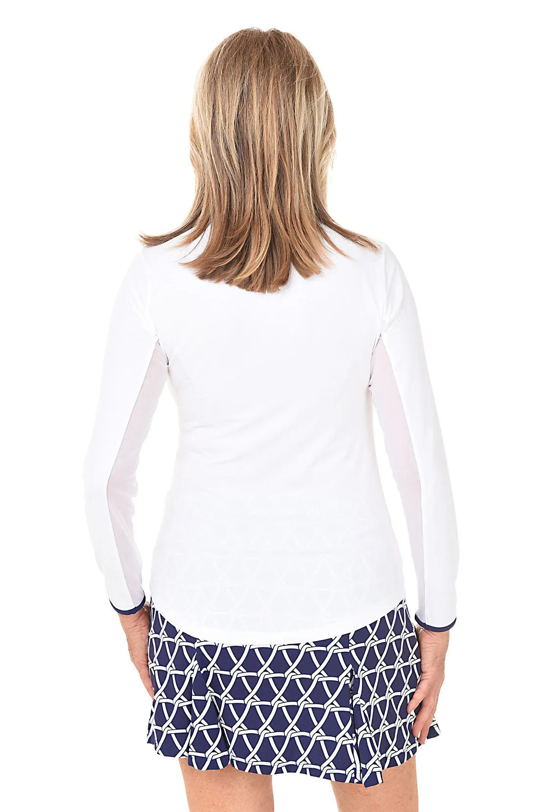 Solid UPF50  Contrast Piping Sun Shirt