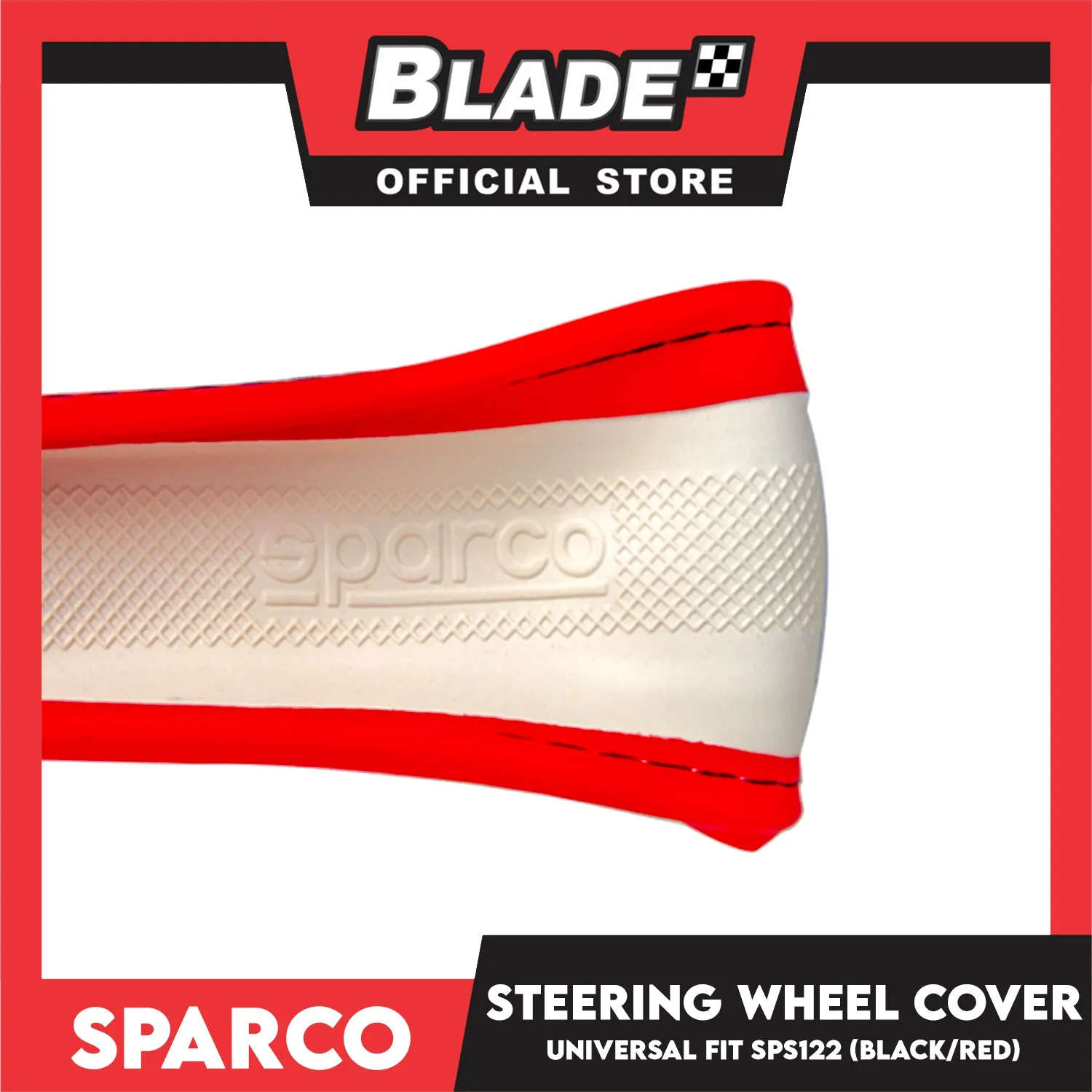 Sparco Corsa Steering Wheel Cover SPS122 (Black With Red)