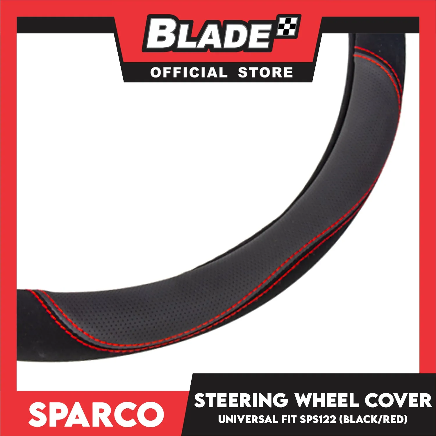 Sparco Corsa Steering Wheel Cover SPS122 (Black With Red)