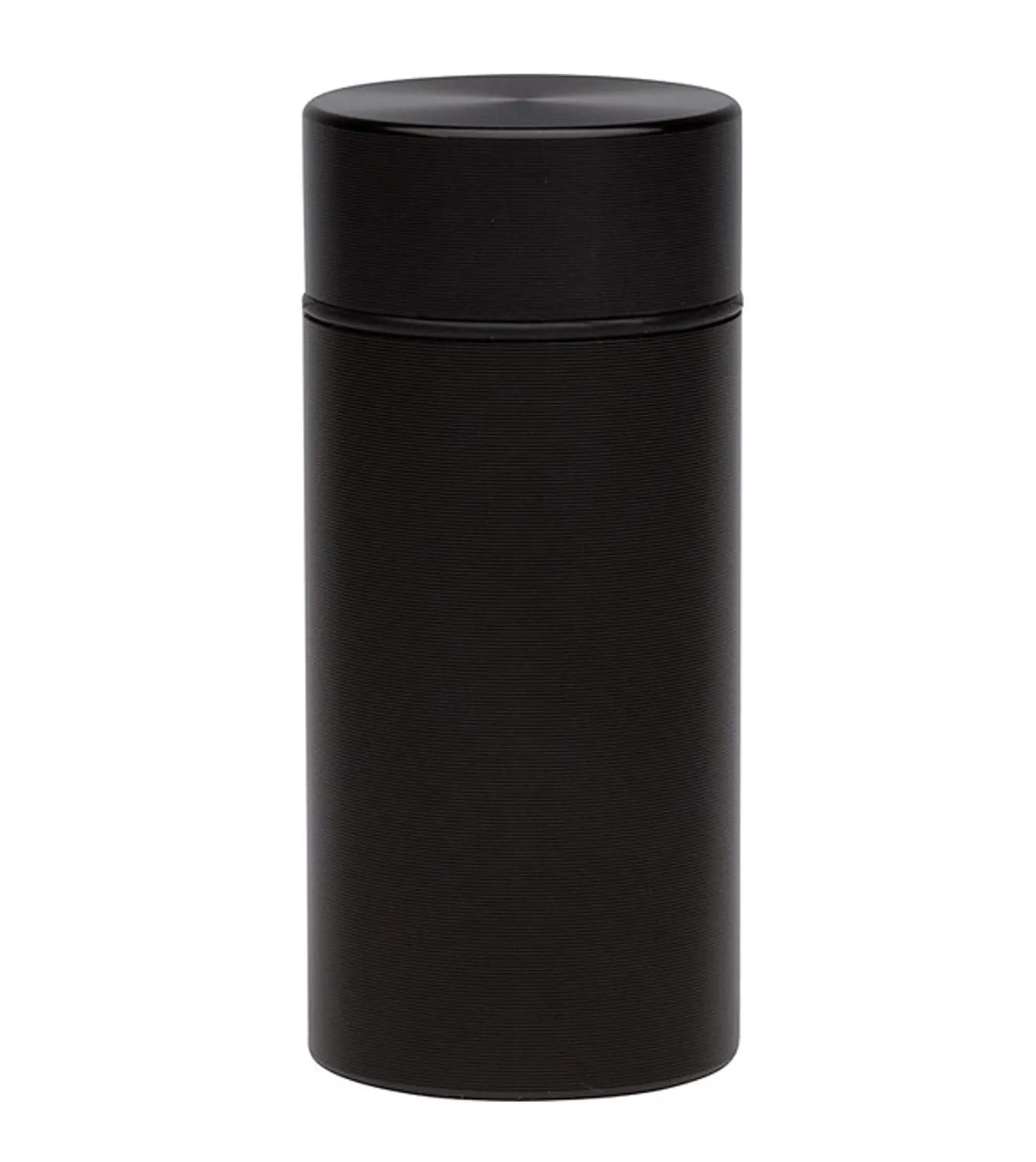 Stash Jar - Airtight Smell Proof Durable Multi-Use Portable Metal Herb Jar Container. Waterproof Aluminum Screw-top Lid Lock Odor. Beautiful Discreet Design Store Herbs Tobacco Spices Securely -Black