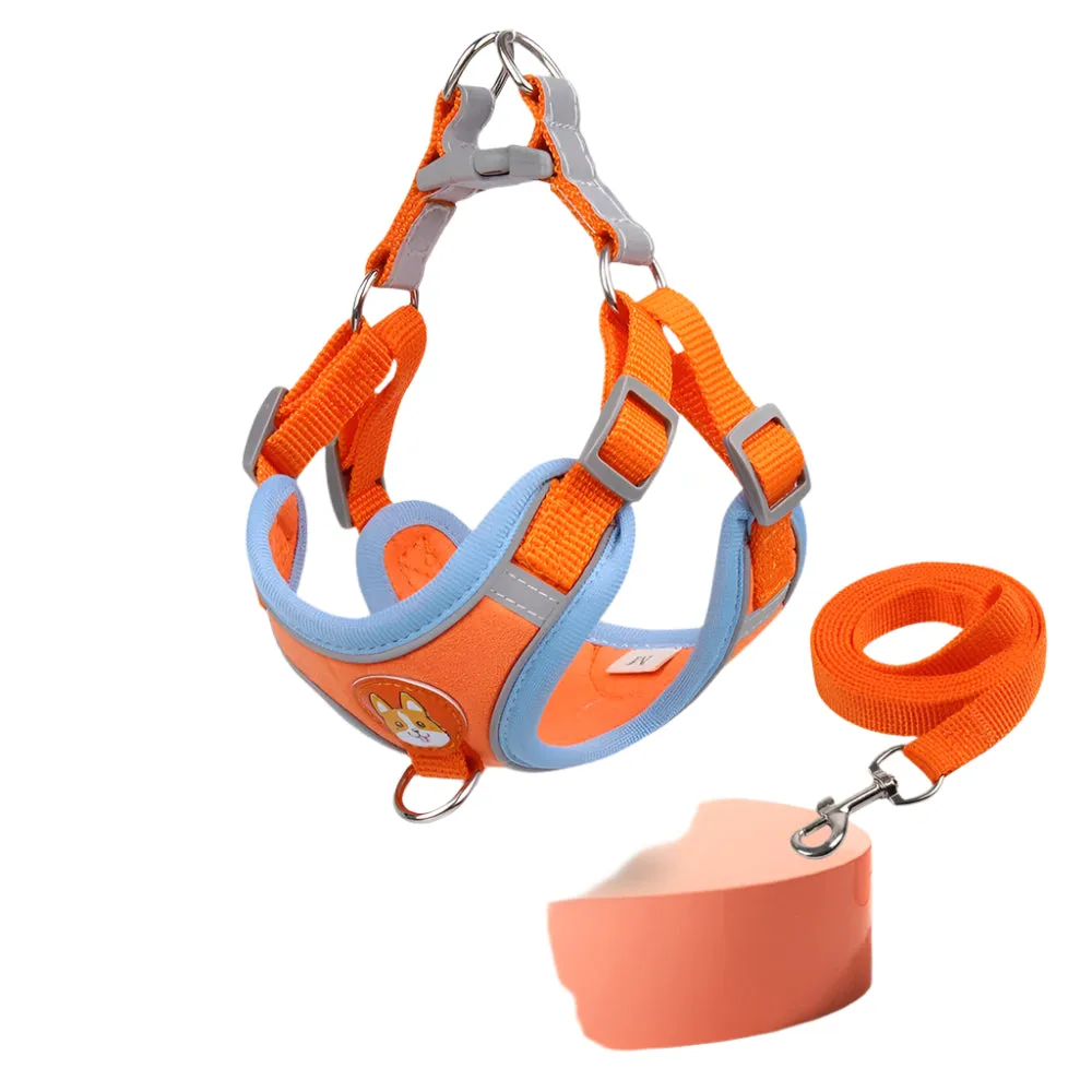 Step-In Reflective Durable Dog Harness Set