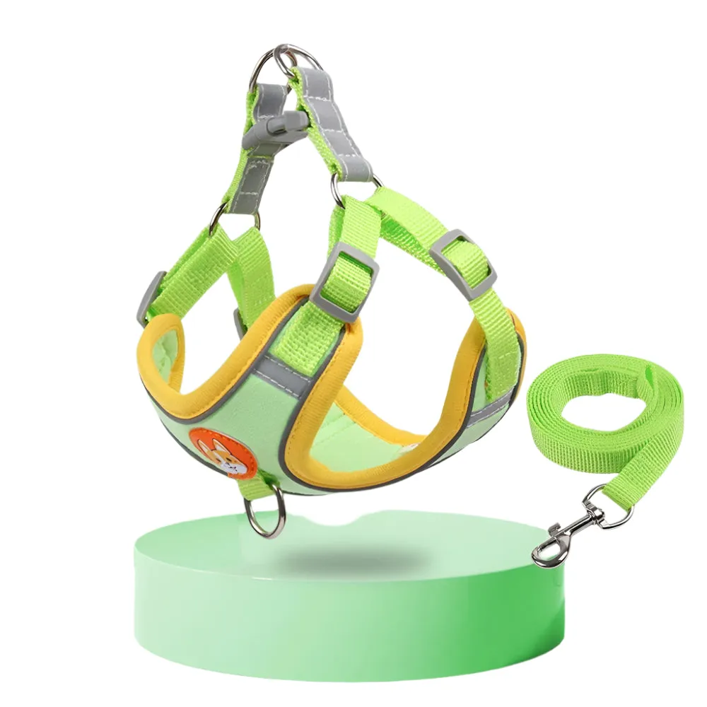 Step-In Reflective Durable Dog Harness Set