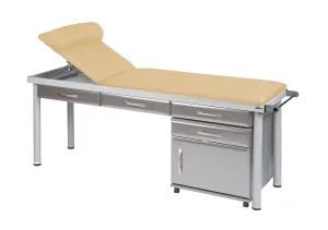 Sunflower - Practitioner Deluxe Examination Couch in Titanium Cabinet Finish, various vinyl colours