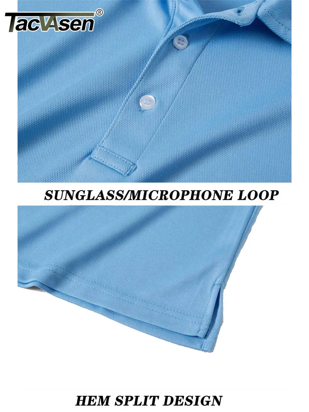 TACVASEN Summer Quick Dry Short Sleeve Polo Shirt