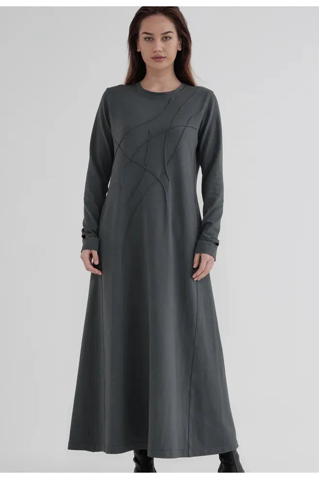 TAYLOR SURGE DRESS SMOKE