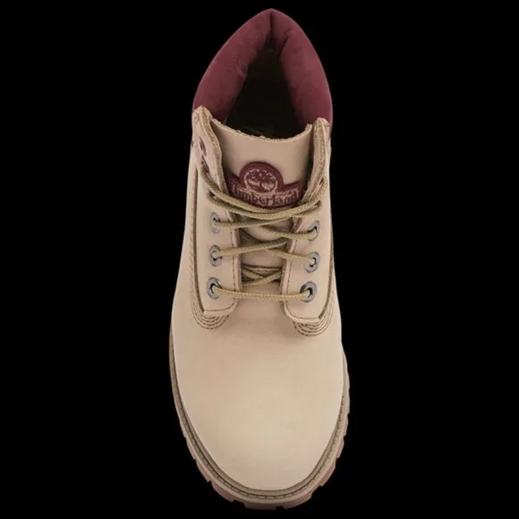Timberland Premium Lace Up Boots - Light Brown Nubuck Boys Size 6