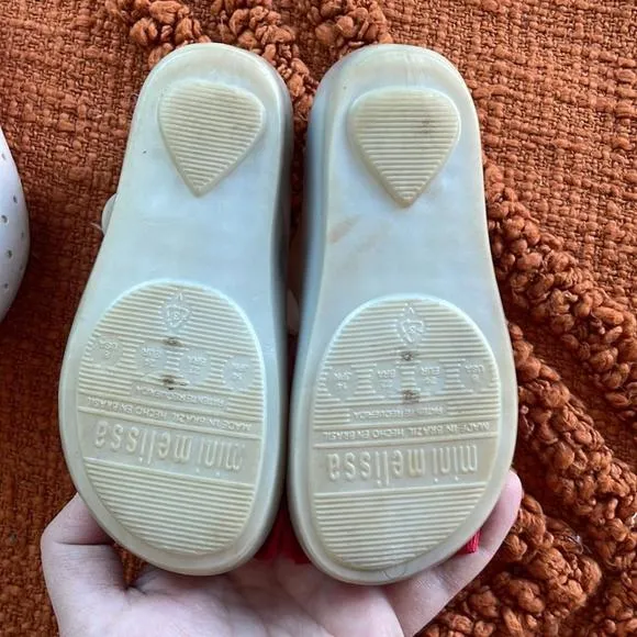 Two pairs of Mini Melissa PLAY condition shoes size 8 Mini Melissa