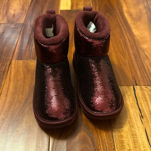 UGG Burgundy Sequin Boots
