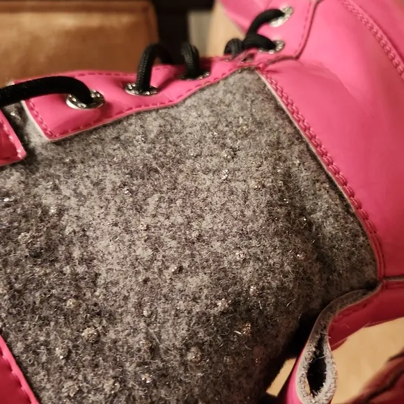 UGG Butte Pink boots youth Size 1 lace up waterproof winter snow boots