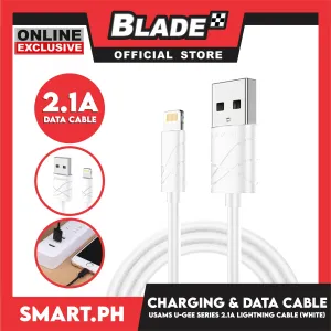 Usams U-Gee Series Charging And Data Cable 2.1A SUBJG12 (White) Cable Charger For iOS 6