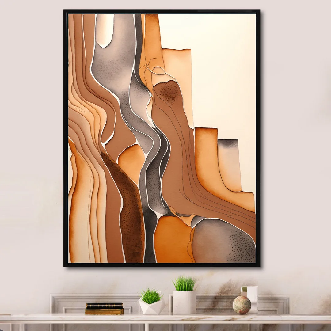 Wanderings in Canyon Ridge II - Print on Canvas Ivy Bronx Size: 16" W x 32" H Format: Black Floater Framed Canvas
