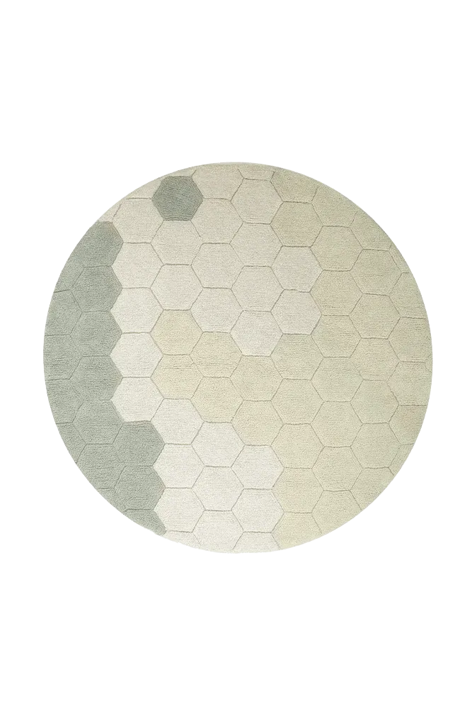Washable Round Honeycomb Rug by Lorena Canals