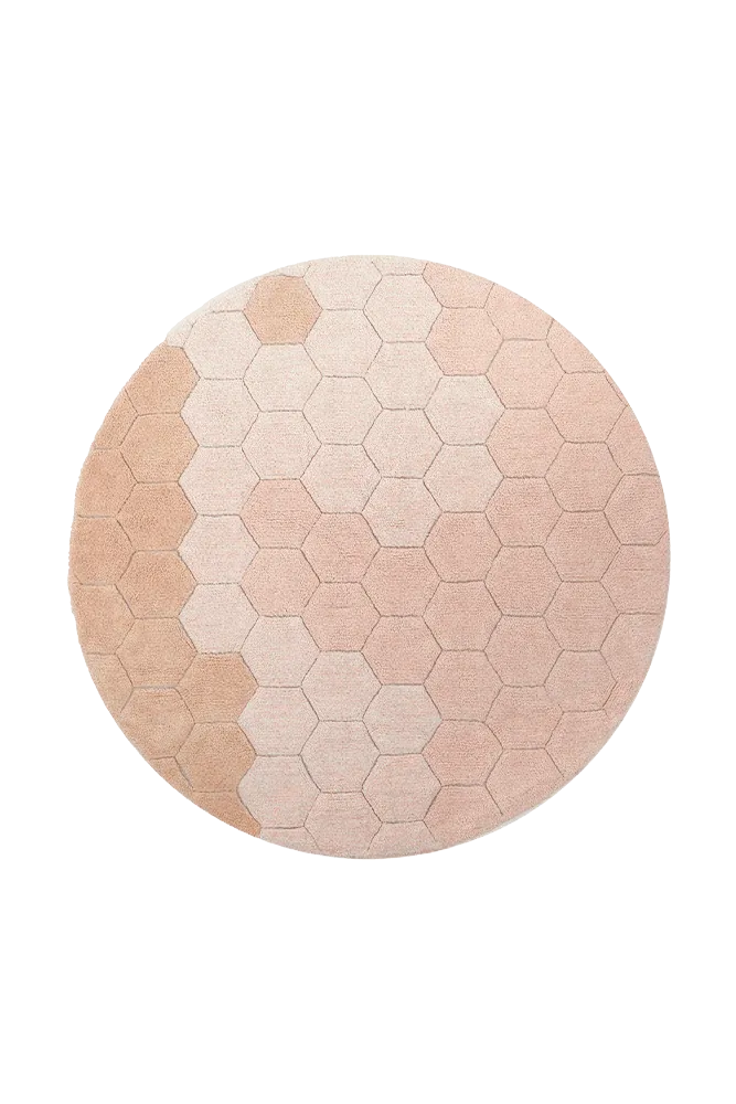 Washable Round Honeycomb Rug by Lorena Canals