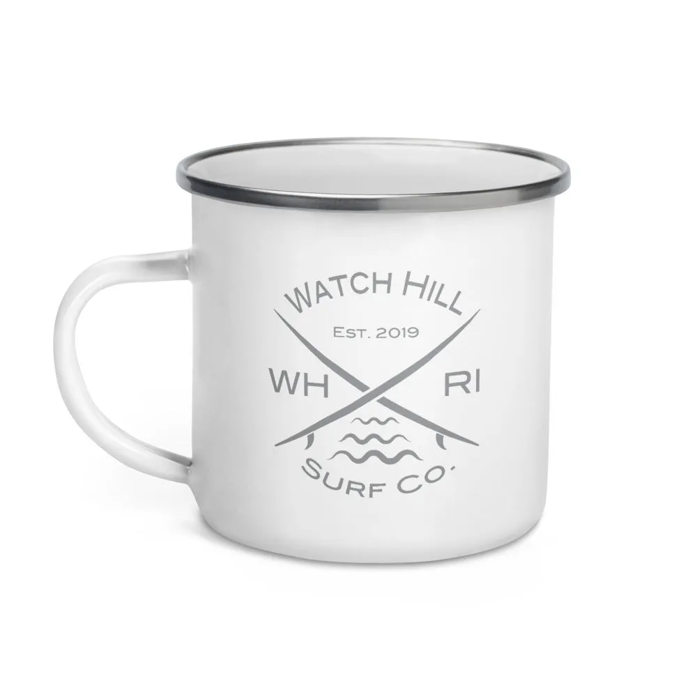 Watch Hill Surf Co. 'Crossed Boards' Enamel Mug (Grey)