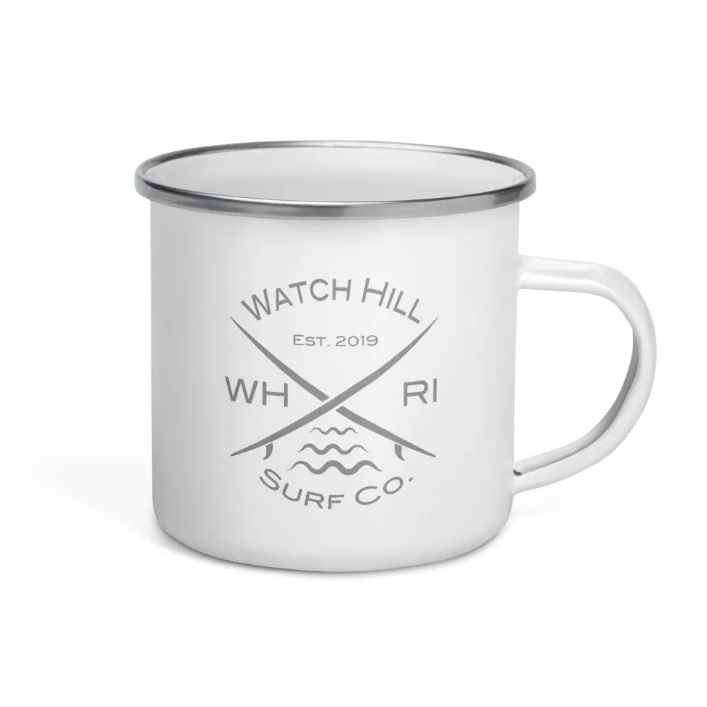 Watch Hill Surf Co. 'Crossed Boards' Enamel Mug (Grey)