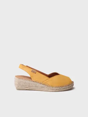 Wedge espadrilles in leather - BERNIA-P