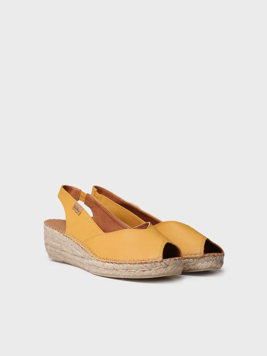 Wedge espadrilles in leather - BERNIA-P