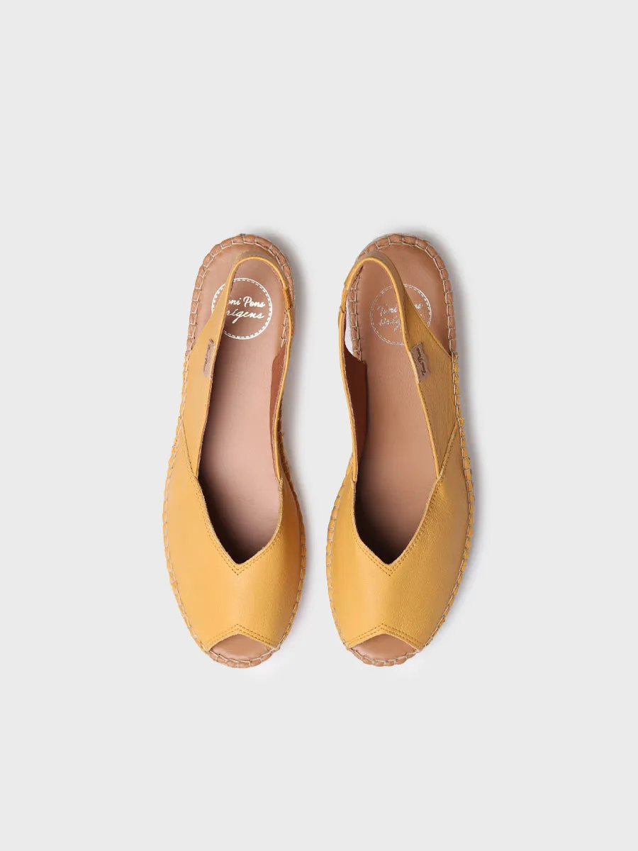 Wedge espadrilles in leather - BERNIA-P