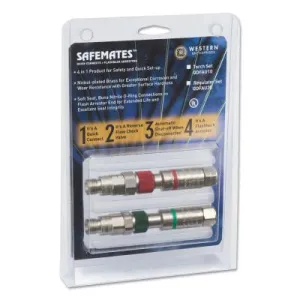Western Enterprises Safemate Quick Connect Sets w/Flash Arrestors, Torch to Hose, Oxygen/Fuel Gas, QDF10