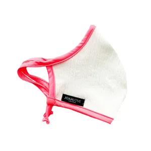 White Cotton Gauze | Pink Neon